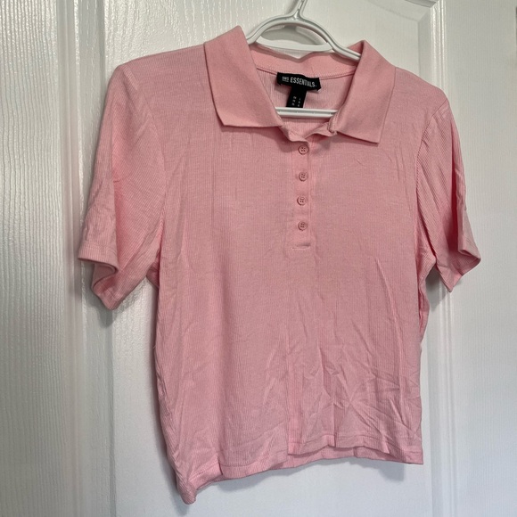 Light pink collared polo T-shirt - Picture 2 of 3
